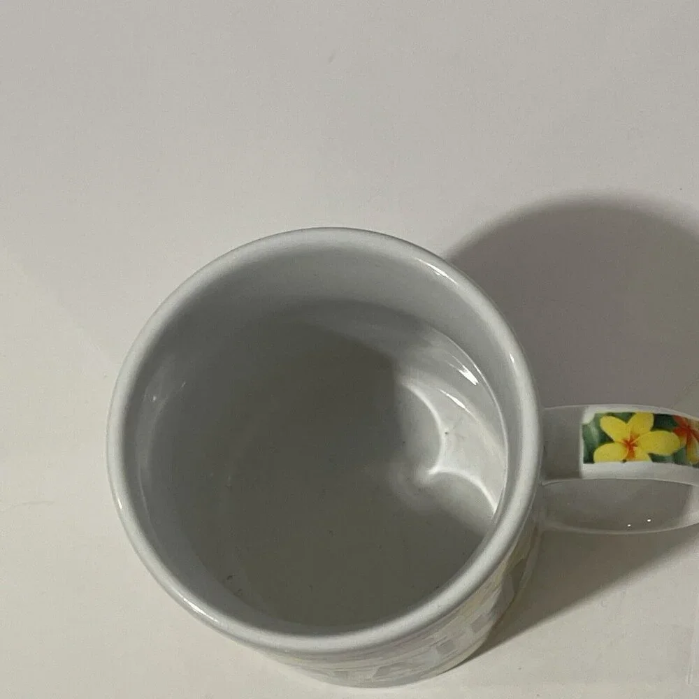 Coffee Mug‎ I Love Hawaii Aloha State Travel Souvenir Plumeria